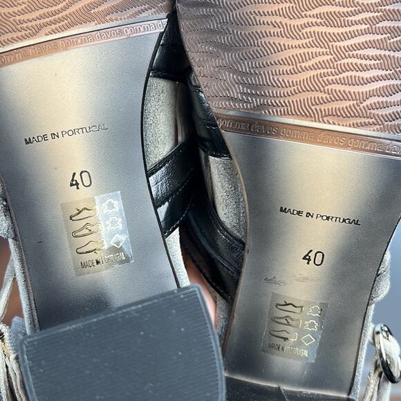 Unity in Diversity Happy strappy multicolor suede slingback sandals size 9 - Picture 6 of 8